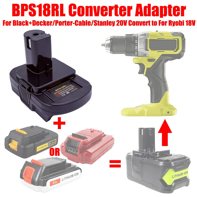 Adaptor Baterai ALASICKA BPS18 - Black+Decker Tool Cordless ulasan dan harga